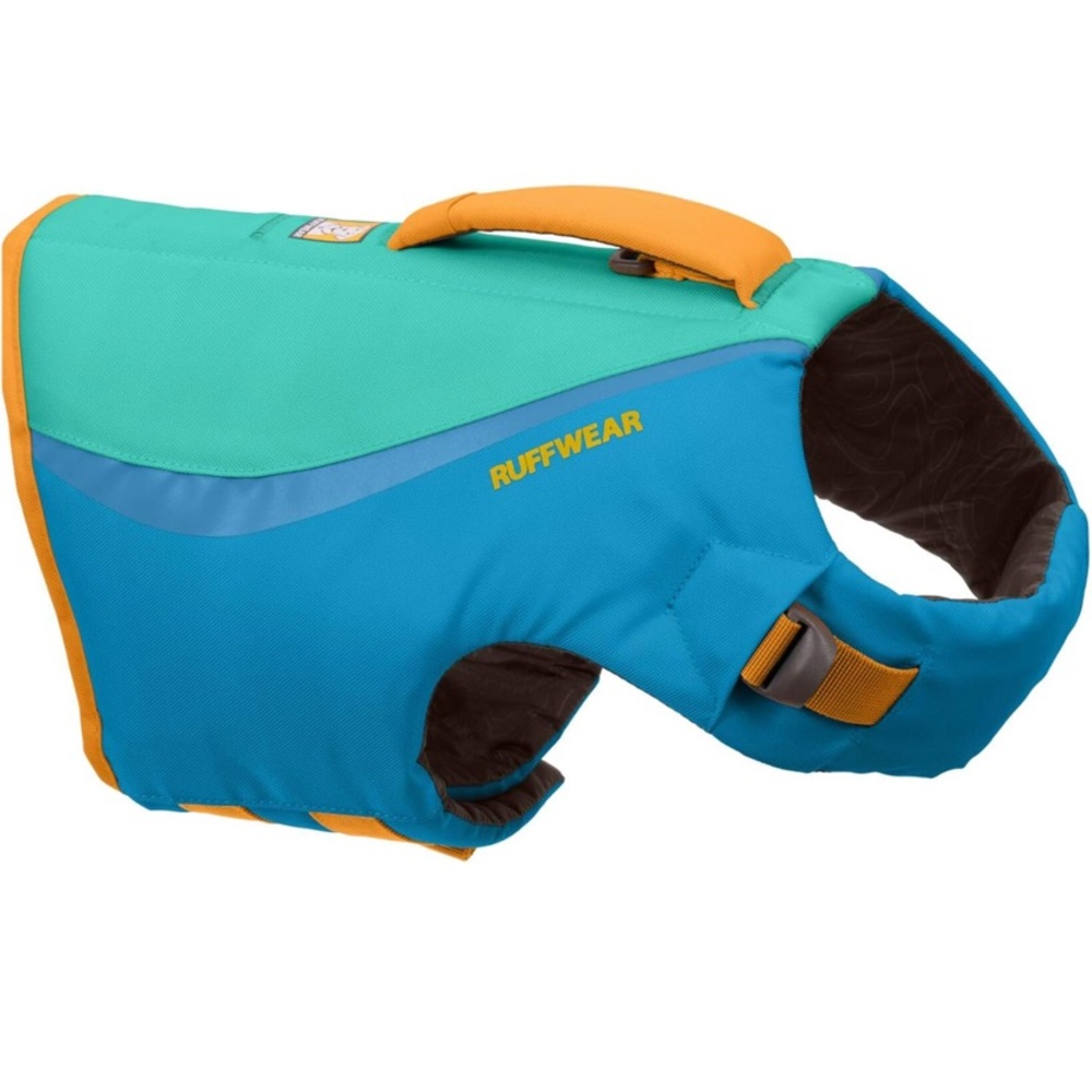 RuffWear Float Coat Life Dog Jacket- Teal and Orange
